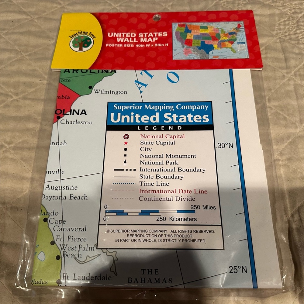 United States Wall Map- NEW